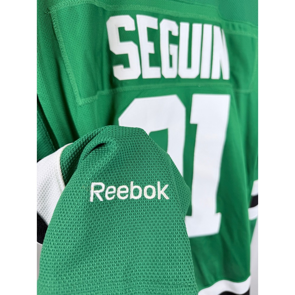 Jamie Seguin 91 Dallas Stars Reebok Premier NHL Hockey Jersey Mens Large Green - Picture 16 of 16